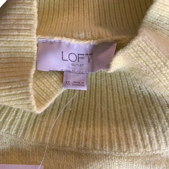 Loft Yellow Striped Women Sweater sz Small, NWT - Picture 7 of 8